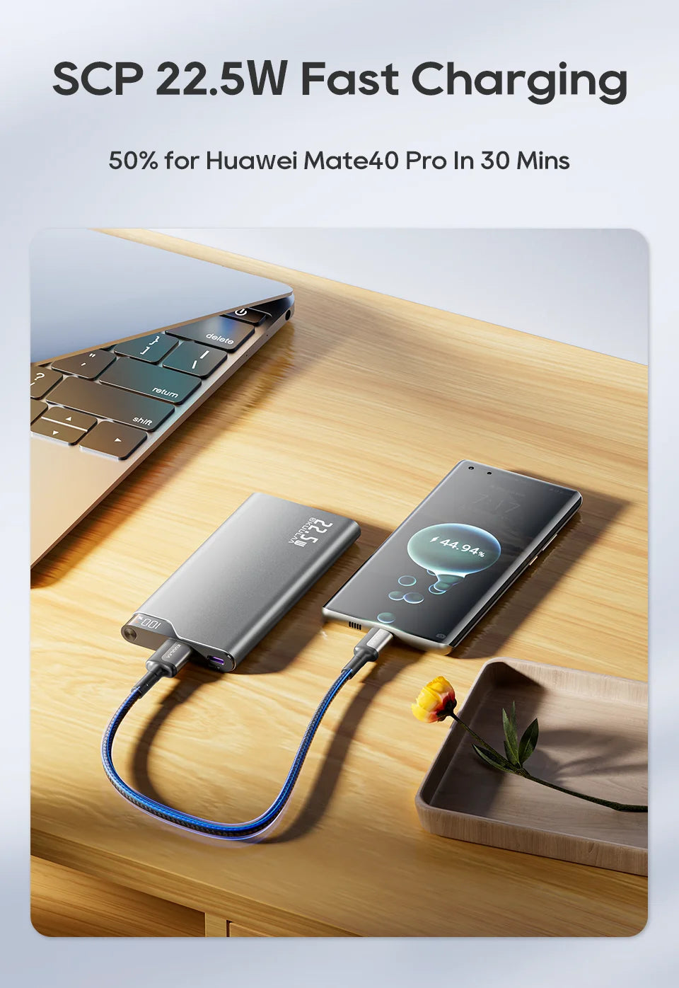 KUULAA 22.5W Power Bank – 10000mAh Fast Charging Portable Charger