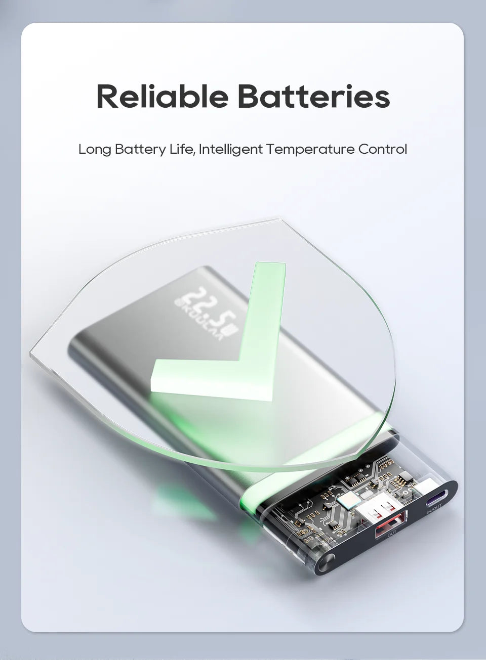 KUULAA 22.5W Power Bank – 10000mAh Fast Charging Portable Charger